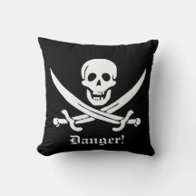 Calico Jack Pirate Flag Skull and Cutlass Warning