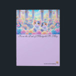 Calico Kitten Paper Notepad<br><div class="desc">Rococo Impressionism Kawaii Rainbows: "There's a lot going on here." Palais de Marigold St. May creates unique stationery for those that love all things cute, Kawaii, floral, and colorful. Note that the designs are created for the large notepad or stationery sheets. If you would like a different size notepad, stationery,...</div>