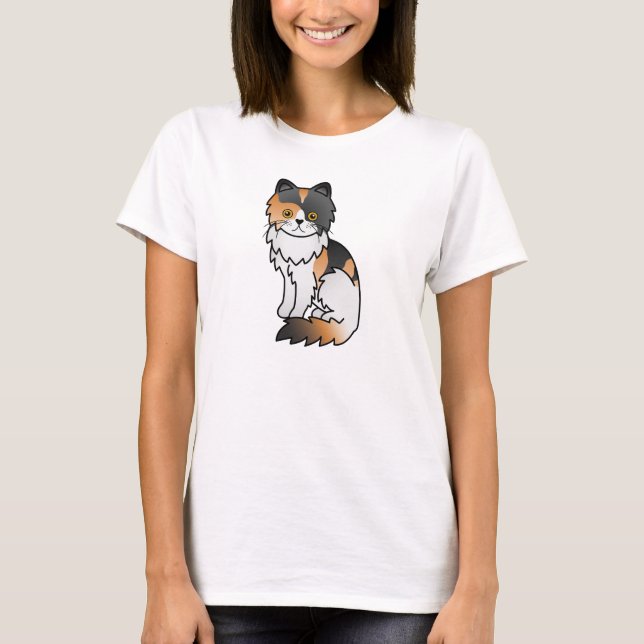 Calico Persian Cat T-Shirt (Front)