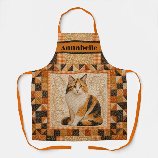 Calico Quilt Personalize Apron (Front)