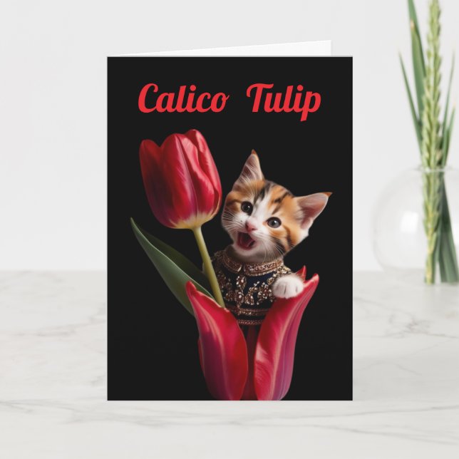 Calico Tulip Card (Front)