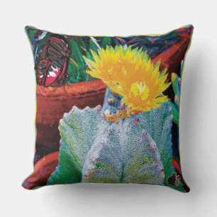 Caliente Cactus Throw Pillow