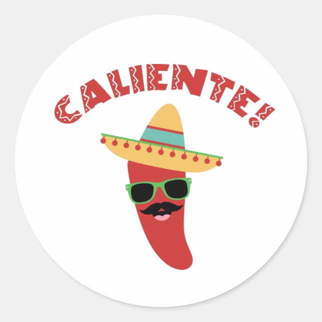 Caliente Pepper Classic Round Sticker (Front)