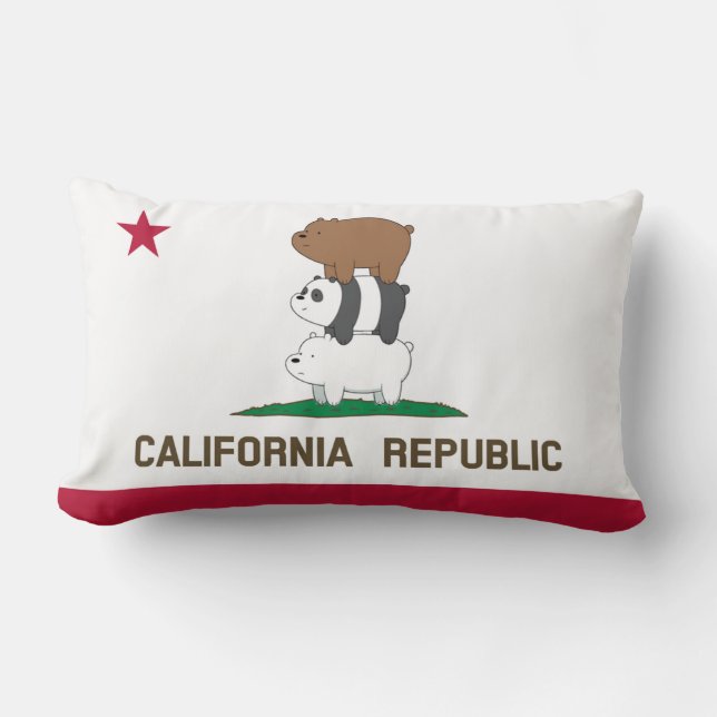 Califorina bearstack republic lumbar pillow (Front)
