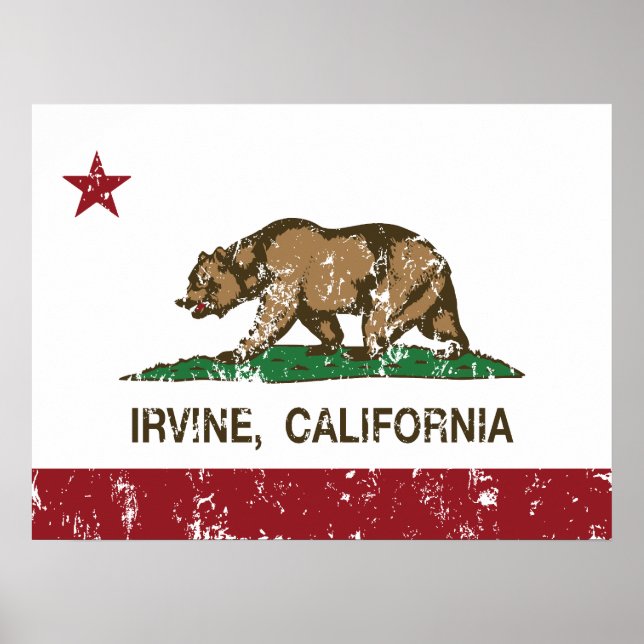 Californi State Flag Irvine Poster (Front)