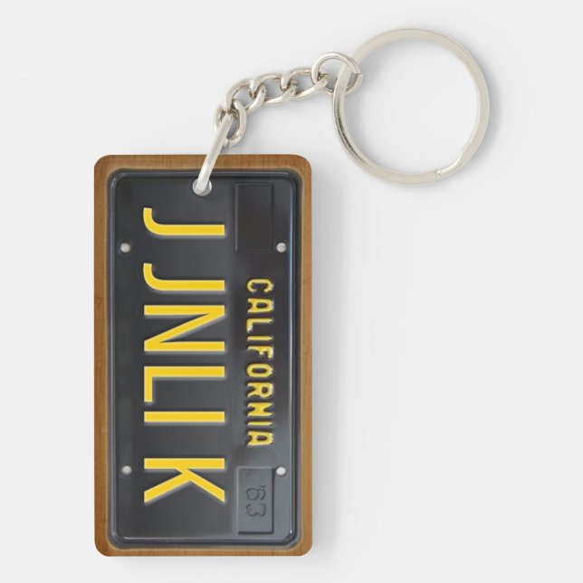 California 1963 License Plate Keychain CUSTOM (Back)