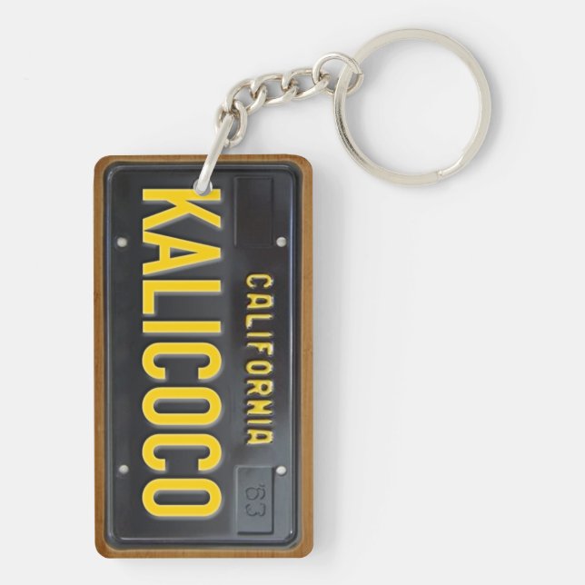 California 1963 License Plate Keychain CUSTOM (Back)