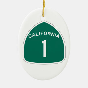 California 1 ceramic ornament