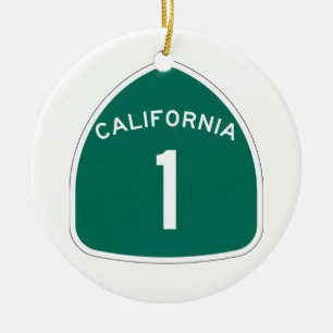 California 1 ceramic ornament