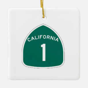 California 1 ceramic ornament
