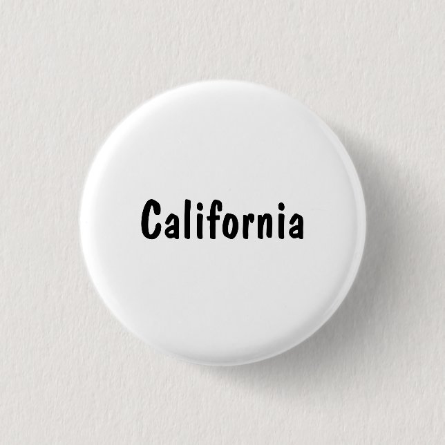 California 1 Inch Round Button (Front)