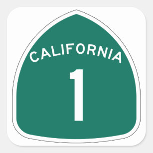 California 1 square sticker