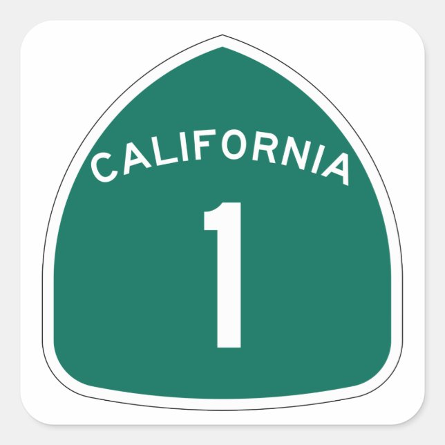 California 1 square sticker (Front)