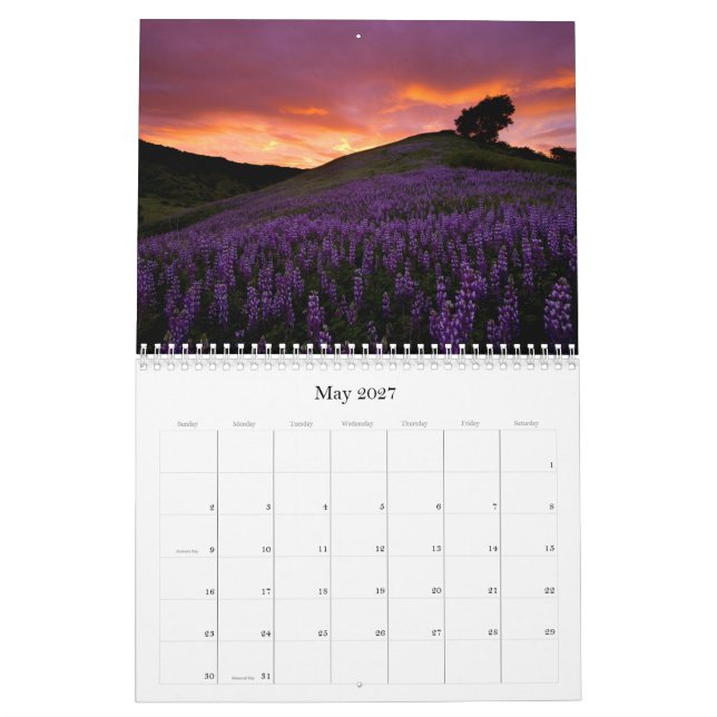 California - 2016 Calendar (May 2027)