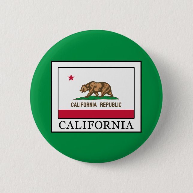 California 2 Inch Round Button (Front)