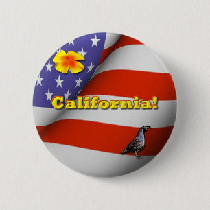 California 2 Inch Round Button