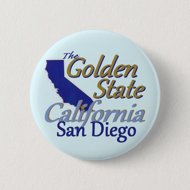 CALIFORNIA 2 INCH ROUND BUTTON (Front)