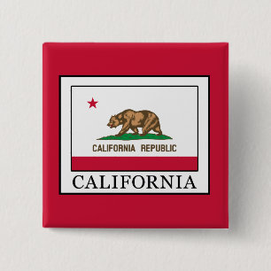California 2 Inch Square Button