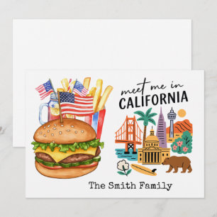 California 4th July  Independence Day party   Invitation