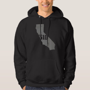 California 510 Area Code Richmond Oakland State Ma Hoodie