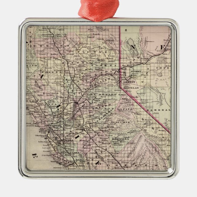 California 7 metal ornament (Front)