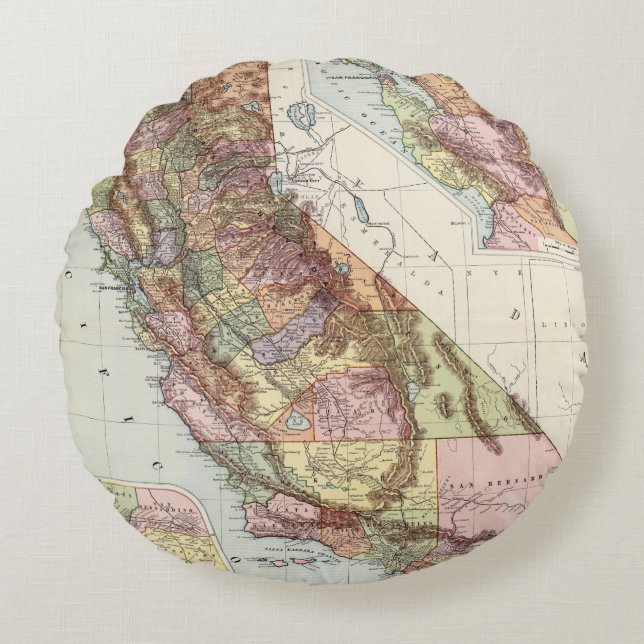 California 8 round pillow (Front)