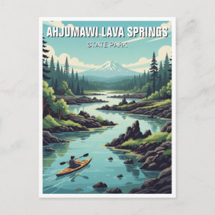 California Ahjumawi Lava Springs State Park Travel Postcard