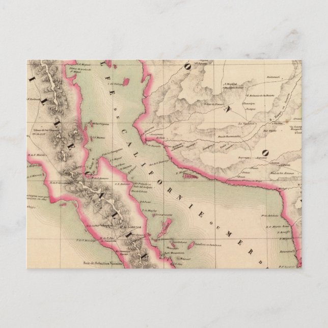 California and Mexico 58 Postcard (Front)