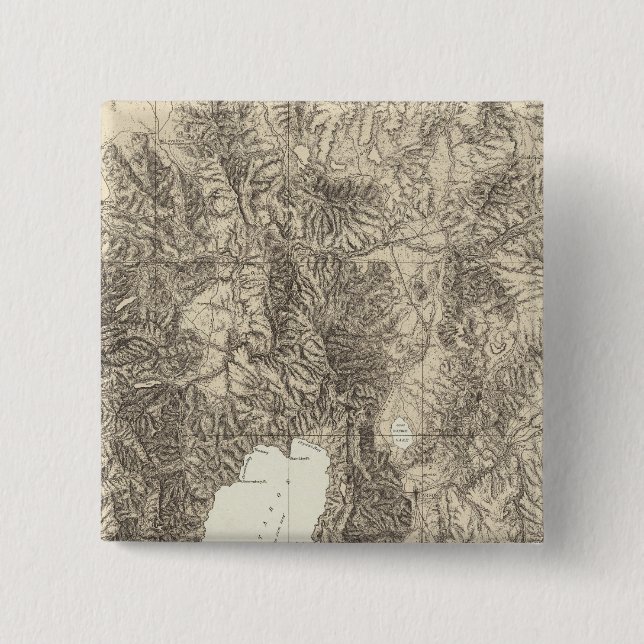 California and Nevada 2 Inch Square Button (Front)