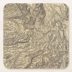 California and Nevada 4 Square Paper Coaster