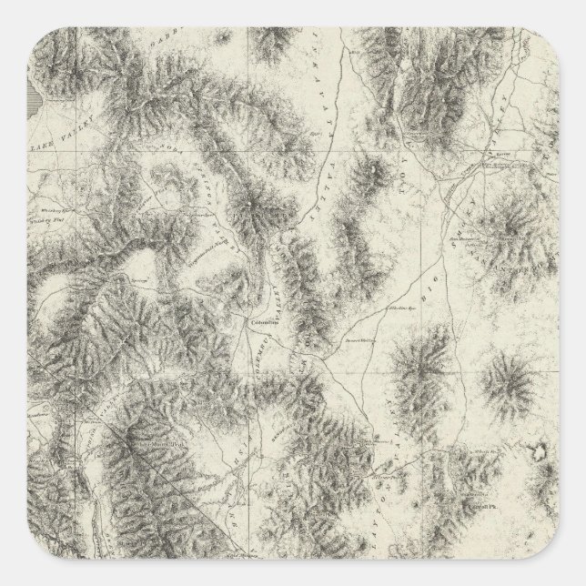 California and Nevada 8 Square Sticker (Front)