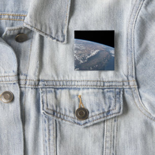 California And Nevada As Seen From Space. 2 Inch Square Button