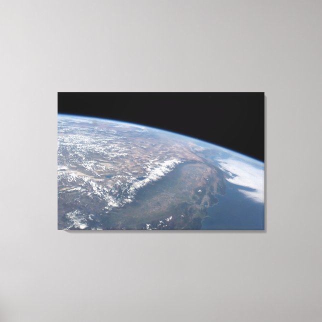 California And Nevada As Seen From Space. Canvas Print (Front)