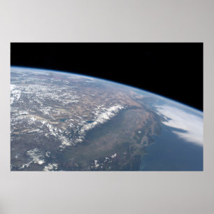 California And Nevada As Seen From Space. Poster