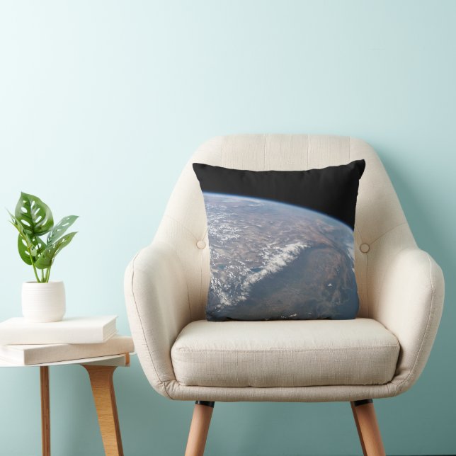 California And Nevada As Seen From Space. Throw Pillow (Chair)
