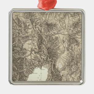 California and Nevada Metal Ornament