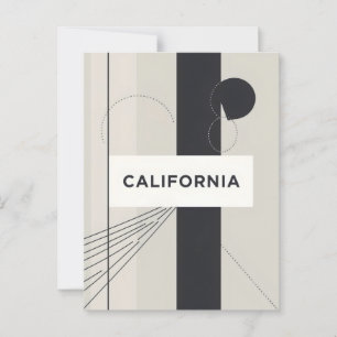 California Art Print – Unique Lettering Postcard