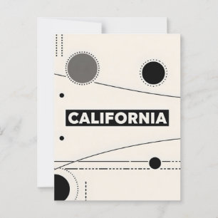 California Art Print – Unique Lettering Postcard