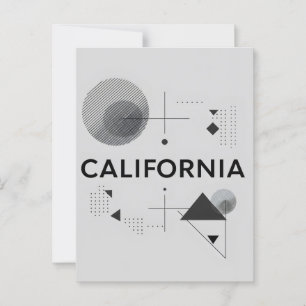 California Art Print – Unique Lettering Postcard