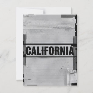 California Art Print – Unique Lettering Postcard
