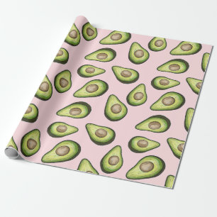 California Avocado Wrapping Paper - Pink