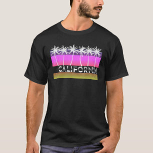 California Beach 80s 90s Vaporwave Aesthetic Palm T-Shirt