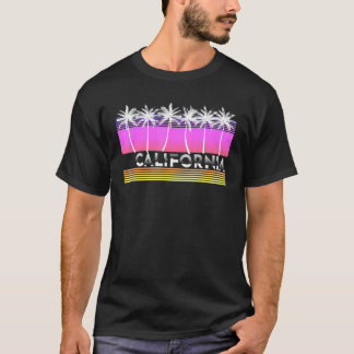 California Beach 80s 90s Vaporwave Aesthetic Palm T-Shirt