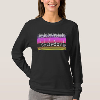 California Beach 80s 90s Vaporwave Aesthetic Palm T-Shirt