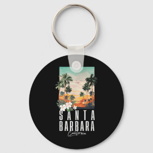 California Beach Aesthetic Santa Barbara Palm Tree Keychain