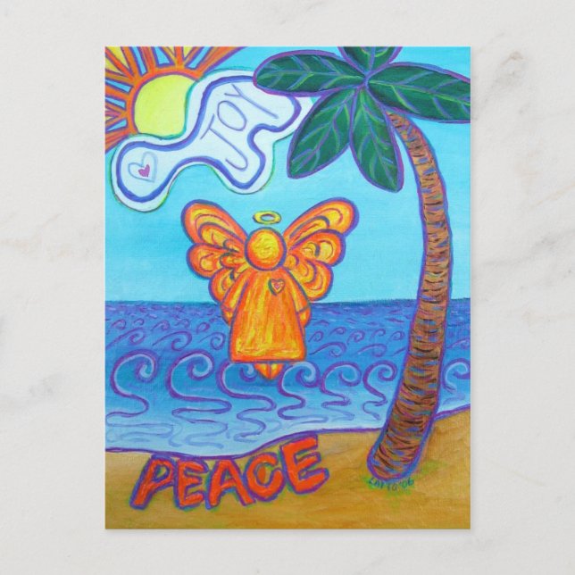 California Beach Angel Postcard (Front)