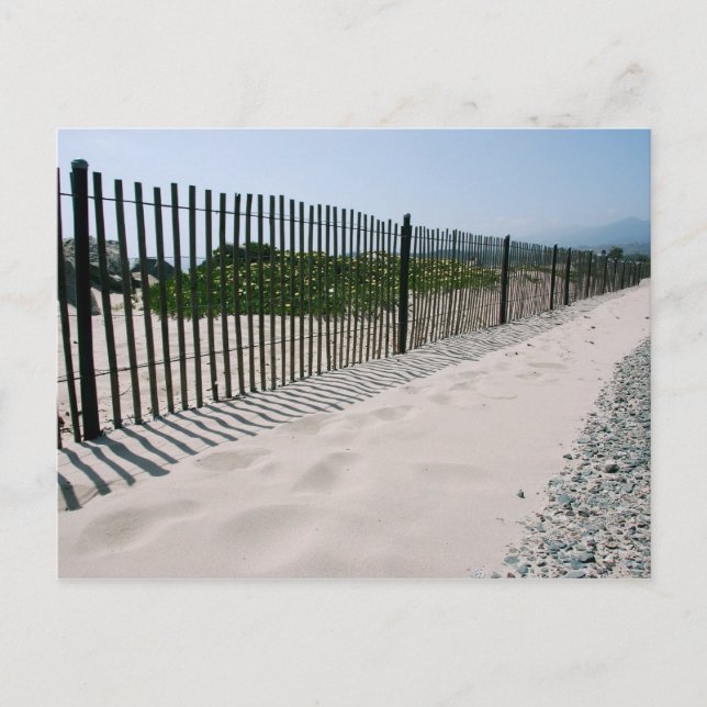 California Beach Fence Post Card (Front)