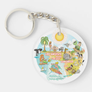California Beach Keychain