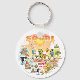 California Beach Life Keychain