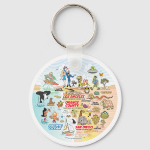 California Beach Life Keychain